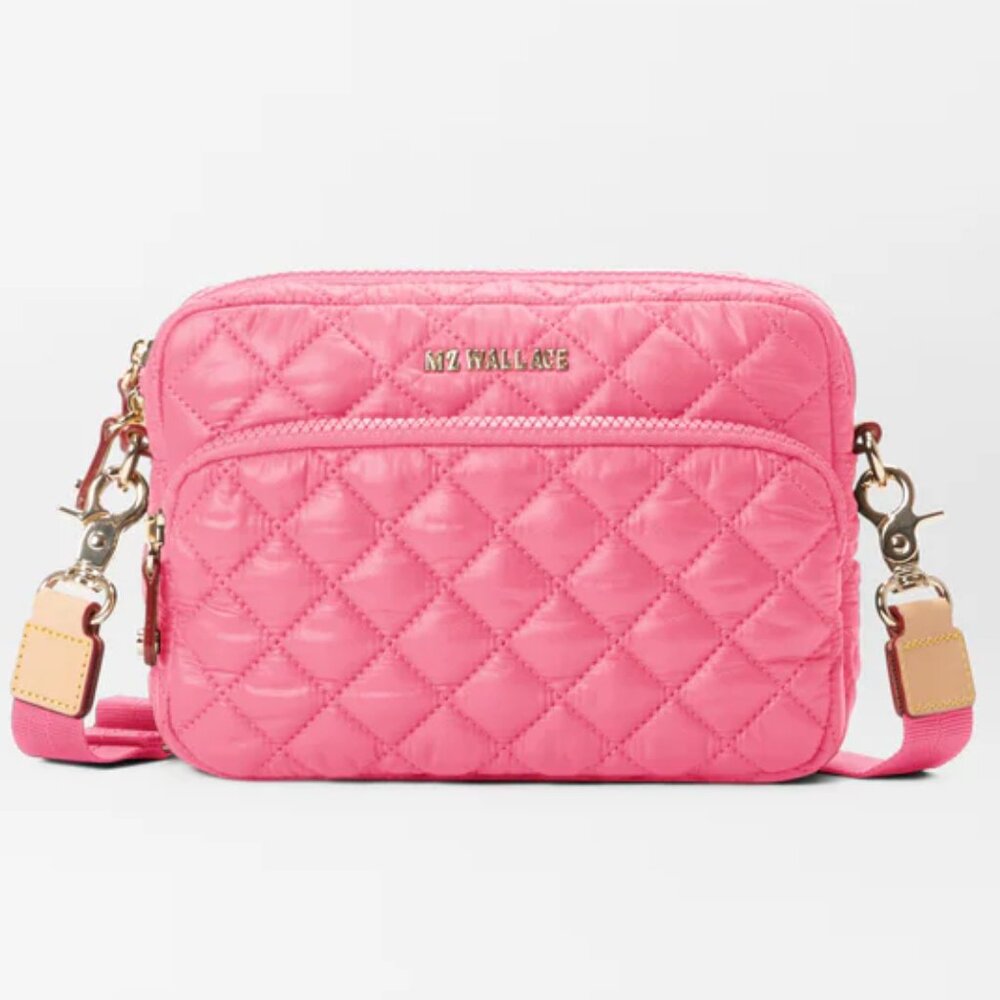 MZ Wallace Pink Quilted Crossbody Bag